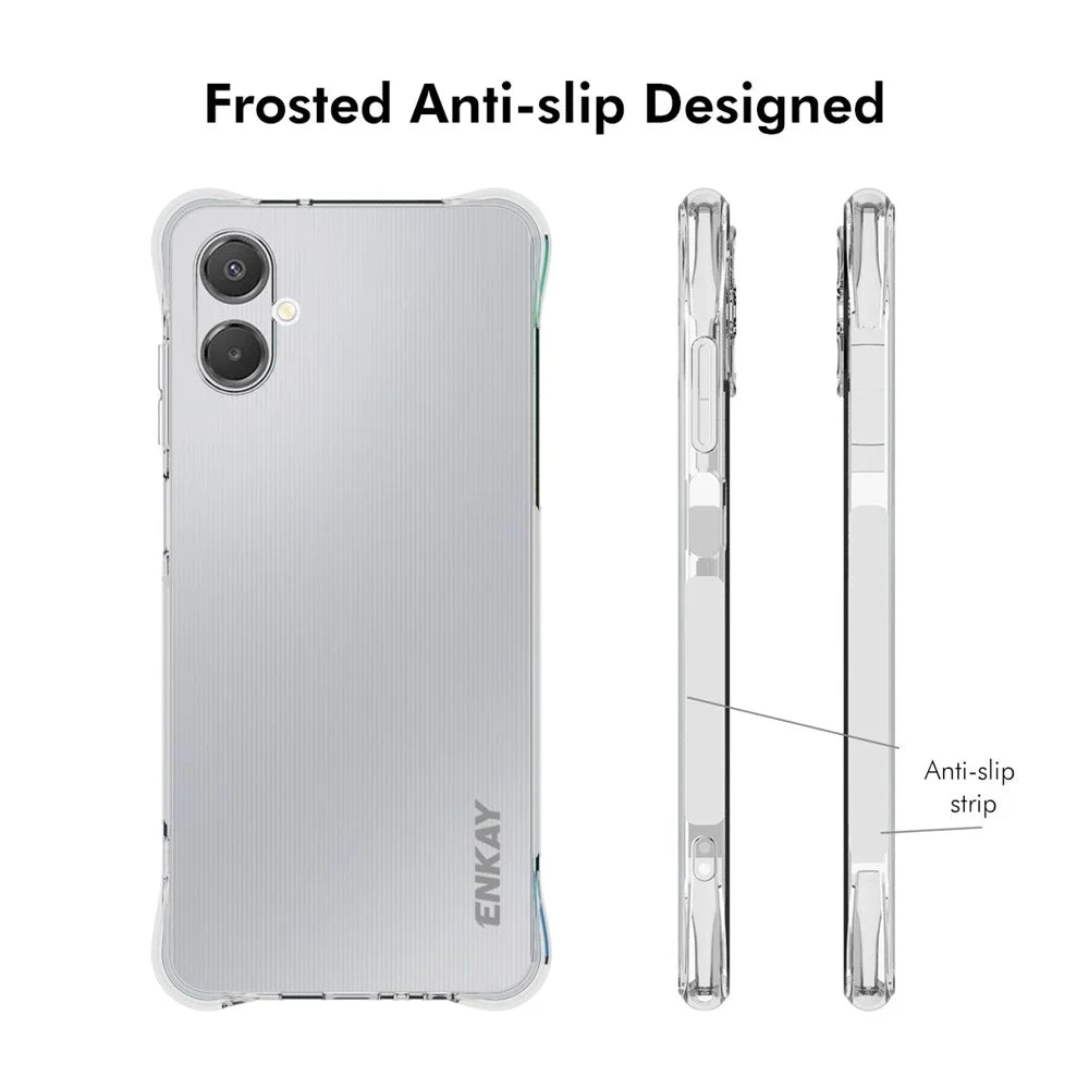 ENKAY HAT PRINCE For Samsung Galaxy A06 5G Clear Phone Case   Shockproof Anti-slip TPU Cover - Transparent - 4