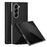 DUX DUCIS For Samsung Galaxy Z Fold7 5G Case  Bril Series Leather+PC Phone Cover with Stand - Black - 1