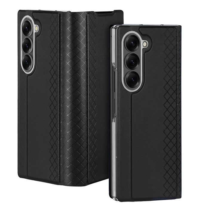 DUX DUCIS For Samsung Galaxy Z Fold7 5G Case  Bril Series Leather+PC Phone Cover with Stand - Black - 2