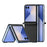 DUX DUCIS For Samsung Galaxy Z Flip7 5G Case  Bril Series Leather+PC Phone Cover - Black - 1