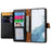 For Google Pixel 9a Case RFID Blocking Zipper Pocket Leather Wallet Phone Cover with Strap - Black - 5