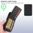 For iPhone 15 Magnetic Case BETOPNICE RFID Blocking Leather Phone Back Cover with Detachable Card Bag - Black - 5
