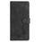For iPhone 17e / 16e Case Imprinted Feather PU Leather Wallet Phone Cover with Wrist Strap - Black - 5