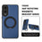 For Samsung Galaxy S25 Edge Case with Ring Kickstand Magnetic Case PU Leather Back Cover - Sapphire - 2