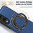 For Samsung Galaxy S25 Edge Case with Ring Kickstand Magnetic Case PU Leather Back Cover - Sapphire - 5