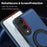 For Samsung Galaxy S25 Edge Case with Ring Kickstand Magnetic Case PU Leather Back Cover - Sapphire - 7