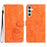 For Samsung Galaxy A36 5G Case Owl Imprinted PU Leather Wallet Phone Cover with Wrist Strap - Orange - 1