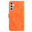 For Samsung Galaxy A36 5G Case Owl Imprinted PU Leather Wallet Phone Cover with Wrist Strap - Orange - 6