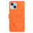 For iPhone 15 Case Owl Imprinted PU Leather Wallet Phone Cover with Wrist Strap - Orange - 6