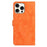 For iPhone 15 Pro Max Case Owl Imprinted PU Leather Wallet Phone Cover with Wrist Strap - Orange - 6