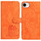 For iPhone 17e / 16e Case Owl Imprinted PU Leather Wallet Phone Cover with Wrist Strap - Orange - 1