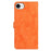 For iPhone 17e / 16e Case Owl Imprinted PU Leather Wallet Phone Cover with Wrist Strap - Orange - 6