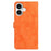 For iPhone 16 Plus Case Owl Imprinted PU Leather Wallet Phone Cover with Wrist Strap - Orange - 6
