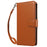 For Samsung Galaxy A26 5G Case RFID Blocking Leather Wallet Flip Phone Cover with Wrist Strap - Light Brown - 6