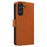 For Samsung Galaxy A26 5G Case RFID Blocking Leather Wallet Flip Phone Cover with Wrist Strap - Light Brown - 7