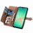 For Samsung Galaxy A26 5G Zipper Wallet Case with Strap Flower Imprint PU Leather Phone Cover - Brown - 4