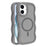 For iPhone 16 Plus Case Compatible with MagSafe TPU + PC Phone Back Cover Skin Touch Wave Shape - Grey - 1