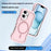 For iPhone 16 Plus Case Compatible with MagSafe TPU + PC Phone Back Cover Skin Touch Wave Shape - Grey - 2