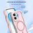 For iPhone 16 Plus Case Compatible with MagSafe TPU + PC Phone Back Cover Skin Touch Wave Shape - Grey - 3