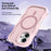 For iPhone 16 Case Compatible with MagSafe TPU + PC Phone Back Cover Skin Touch Wave Shape - Pink - 4