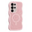 For Samsung Galaxy S24 Ultra Magnetic Case TPU + PC Phone Back Cover Skin Touch Wave Shape - Pink - 1