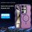 For Samsung Galaxy S24 Ultra Magnetic Case TPU + PC Phone Back Cover Skin Touch Wave Shape - Pink - 3