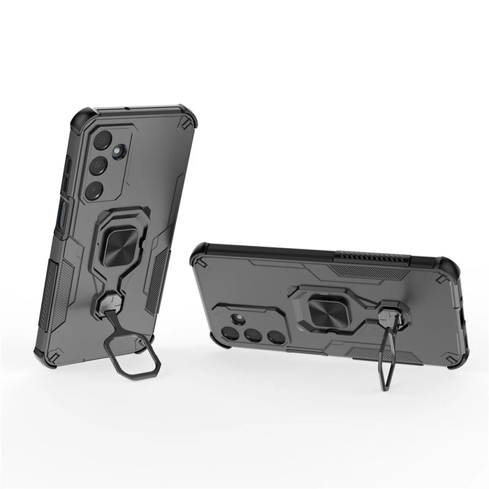 For Samsung Galaxy A26 5G Case Rotatable Ring Kickstand PC + TPU Shockproof Phone Cover - Black - 2