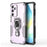 For Samsung Galaxy A56 5G  /  A36 5G Case Rotatable Ring Kickstand PC + TPU Shockproof Phone Cover - Purple - 3