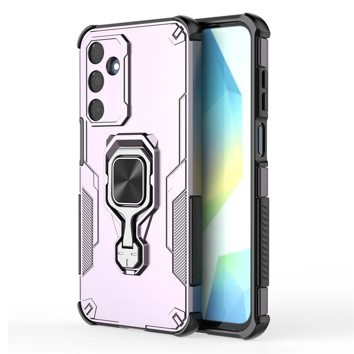 For Samsung Galaxy A56 5G  /  A36 5G Case Rotatable Ring Kickstand PC + TPU Shockproof Phone Cover - Purple - 3