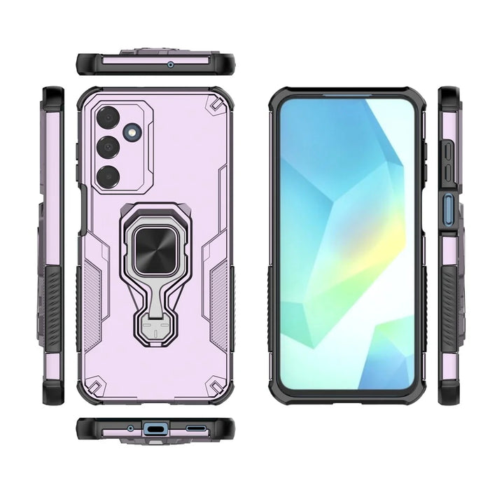 For Samsung Galaxy A56 5G  /  A36 5G Case Rotatable Ring Kickstand PC + TPU Shockproof Phone Cover - Purple - 4