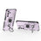 For Samsung Galaxy A35 5G Case Rotatable Ring Kickstand PC + TPU Shockproof Phone Cover - Purple - 2