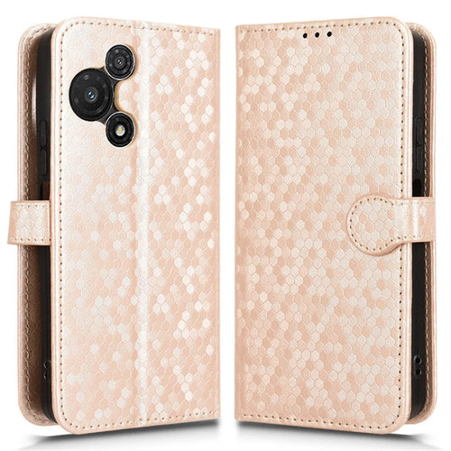 For TCL 60R 5G T519H  /  60 5G T521H Wallet Case Dot Pattern Imprint PU Leather Phone Cover - Rose Gold - 1