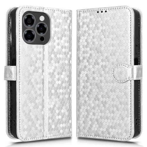 For Doogee Note 58 Pro  /  Note 58 Wallet Case Dot Pattern Imprint PU Leather Phone Cover - Silver - 1
