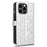 For Doogee Note 58 Pro  /  Note 58 Wallet Case Dot Pattern Imprint PU Leather Phone Cover - Silver - 7