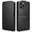 For Doogee Note 58 Pro  /  Note 58 Stand Case Magnetic Clasp Vertical Flip Leather Phone Cover with Card Holder - Black - 1