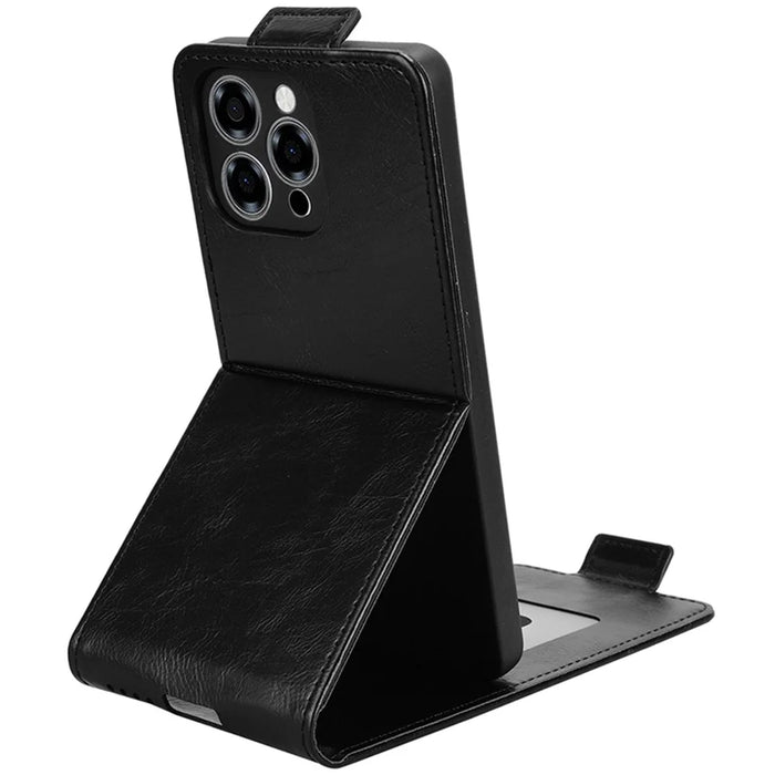 For Doogee Note 58 Pro  /  Note 58 Stand Case Magnetic Clasp Vertical Flip Leather Phone Cover with Card Holder - Black - 2