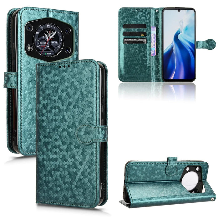 For Cubot A30 Wallet Case Dot Pattern Imprint PU Leather Phone Cover - Green - 5