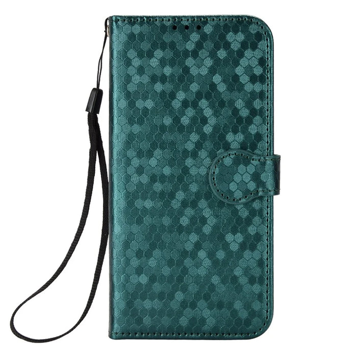 For Cubot A30 Wallet Case Dot Pattern Imprint PU Leather Phone Cover - Green - 6