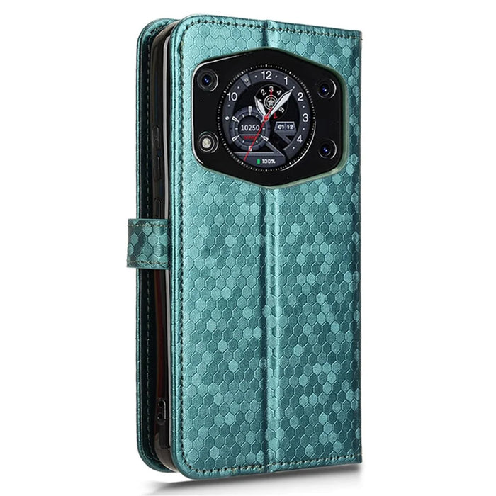 For Cubot A30 Wallet Case Dot Pattern Imprint PU Leather Phone Cover - Green - 7