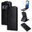 For Cubot A30 Stand Case Magnetic Clasp Vertical Flip Leather Phone Cover with Card Holder - Black - 1