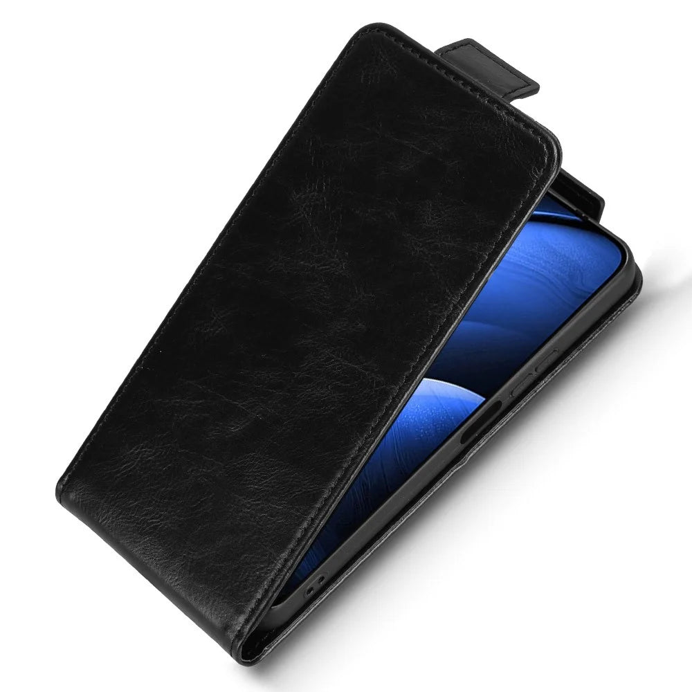 For Blackview Oscal Tiger 13 Stand Case Magnetic Clasp Vertical Flip Leather Phone Cover with Card Holder - Black - 4