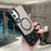 For Samsung Galaxy A36 5G / A56 5G Magnetic Case Mirror Surface TPU + PC Shockproof Phone Cover - Black - 1