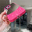 For iPhone 16 Pro Max Case Mirror Surface TPU + PC Shockproof Phone with Metal Lens Frame - Rose - 2