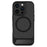 For iPhone 16 Pro Max Magnetic Case with Kickstand Drop Proof PC + TPU Phone Back Cover - Black - 1