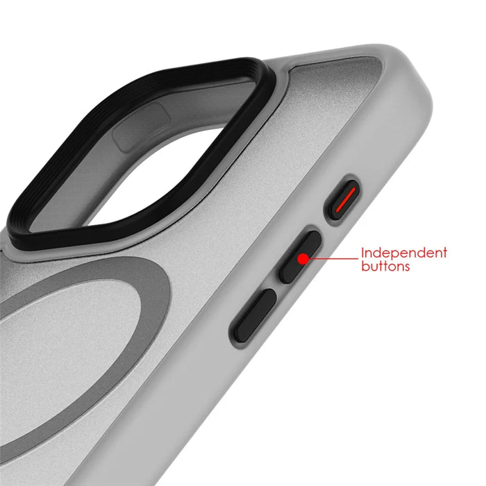 For iPhone 16 Pro Max Magnetic Case with Kickstand Drop Proof PC + TPU Phone Back Cover - Black - 4