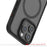 For iPhone 16 Pro Max Magnetic Case with Kickstand Drop Proof PC + TPU Phone Back Cover - Black - 5