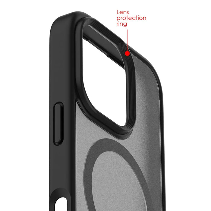 For iPhone 16 Pro Max Magnetic Case with Kickstand Drop Proof PC + TPU Phone Back Cover - Black - 7