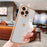 For iPhone 15 Pro Case with Strip Kickstand Electroplating Edge Love Heart Soft TPU Phone Cover - Ivory White - 3