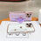 For iPhone 15 Pro Case with Strip Kickstand Electroplating Edge Love Heart Soft TPU Phone Cover - Ivory White - 4