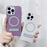 For iPhone 16 Pro Magnetic Case with Kickstand Glitter TPU + Acrylic Phone Back Cover - Beige - 3